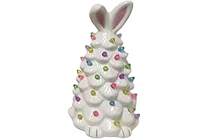 2024 Newly Lighted Easter Bunny Ceramic Tabletop Tree