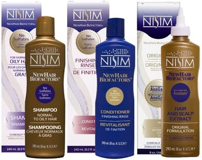 Nisim Hair Loss Treatment ReGrowth Shampoo Conditioner Serum Men Women (1 month supply)