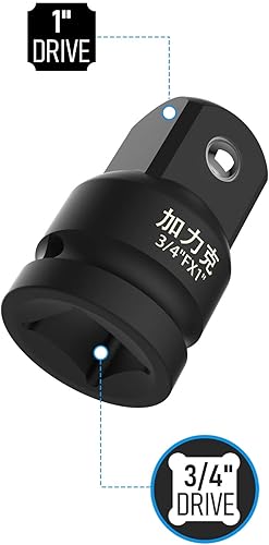 Miniatura 22 de Adaptador de enchufe de impacto y reductor de 1/2 pulgada (F) a 3/4 pulgadas (M) para llave de trinquete, hembra a macho, CR-MO, (mejorada, negro)