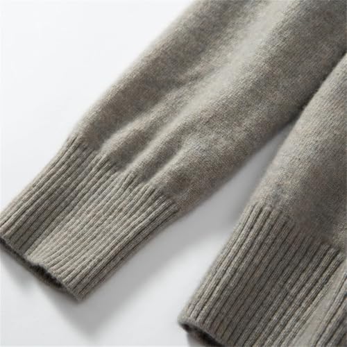 Zipper Sweater for Men Fall Winter Mock Neck Knitted Casual Office Soft Warm Solid Cashmere Pullover Sweater 6