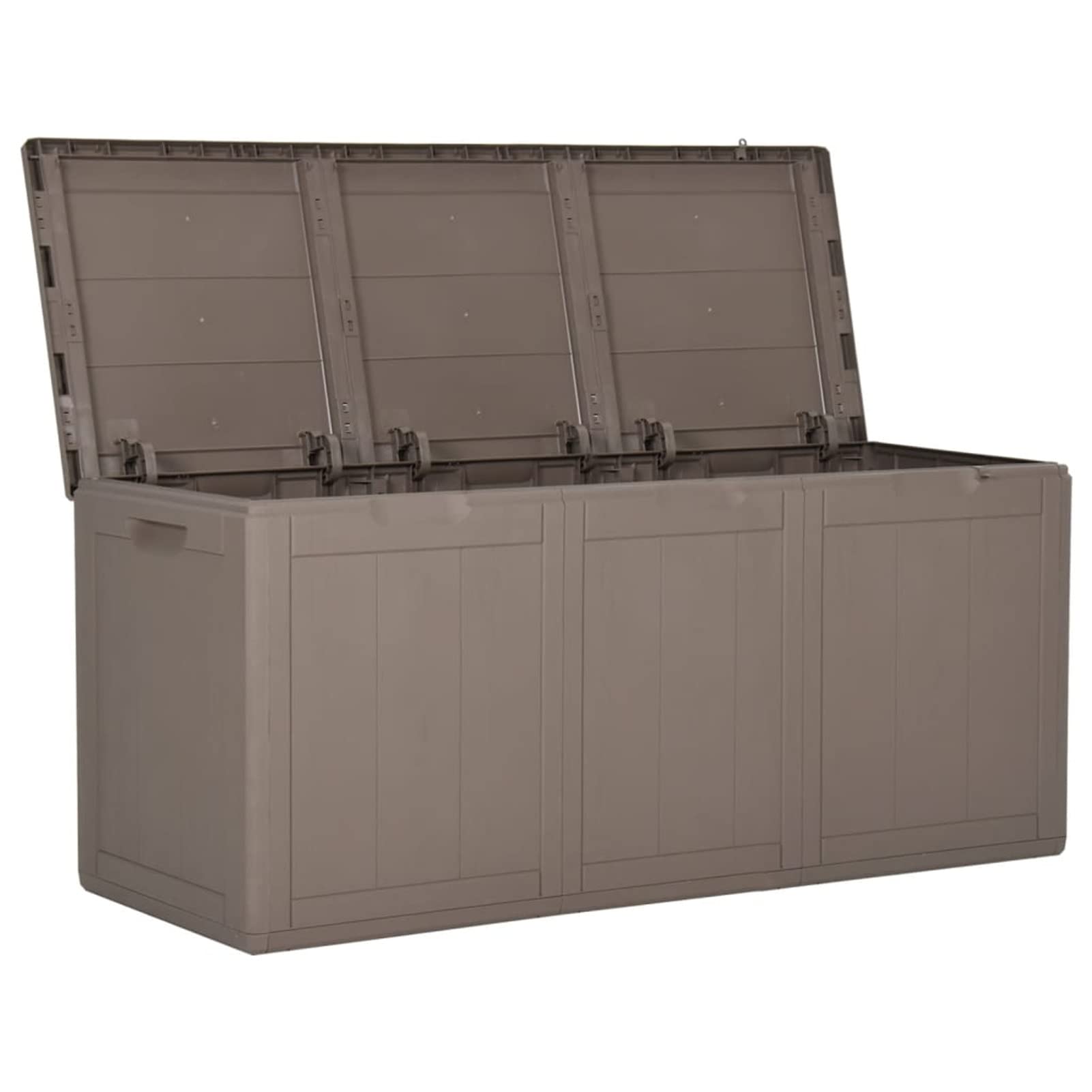 Tidyard Baule da Giardino Marrone,Cassapanca Contenitore da Esterno,Cassapanca da Giardino per Esterno,Baule da Esterno Grande 90 L/180 L/270 L/320 L/420 L Nero in PP