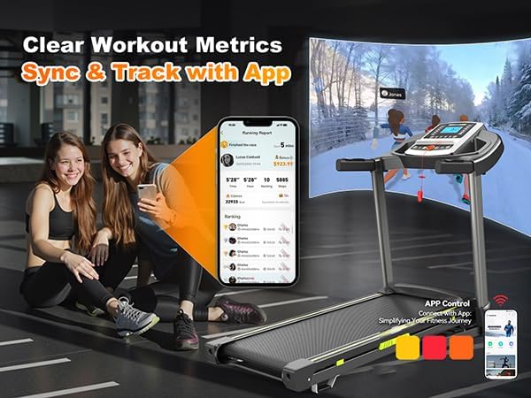 Caminadora Eléctrica Plegable Brrnoo con Inclinación 4% y 330 lbs miniatura 4