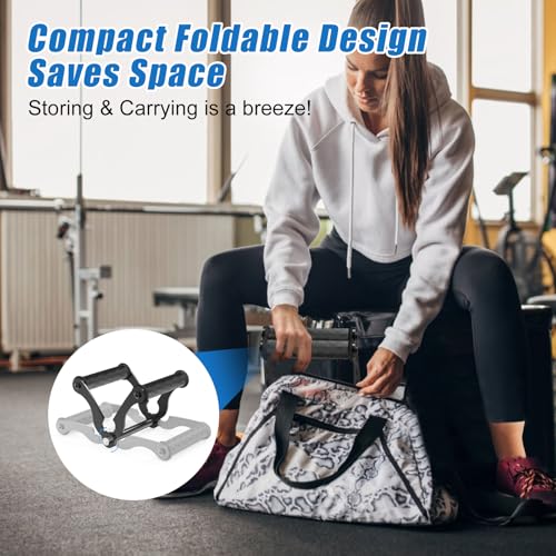 Upgraded T Bar Row Attachment with Non-Slip Rubber Grip Heavy Duty,Solid Multi-Grip V Bar Attachment Landmine Handle for Home Gym Accessories Perfect for Olympic Barbell