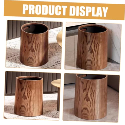 Caneca de basura rectangular marrón de gran capacidad miniatura 6
