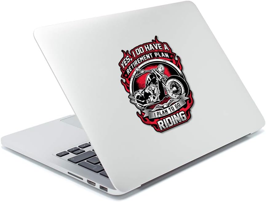 Yes, I Have A Retirement Plan, I Plan to Go Riding 7" Decal - Image 3