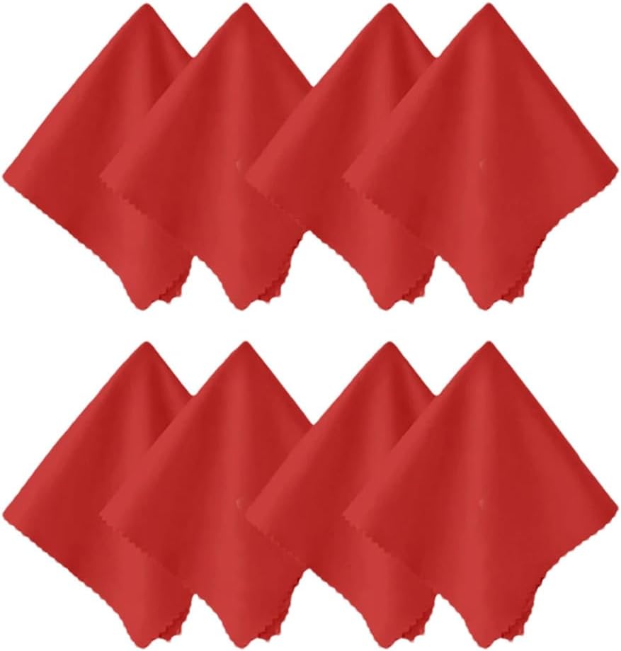 8 Pack Microfiber Glasses Cleaning Cloth for Phone Screens Camera Lens Electronics 20x20cm