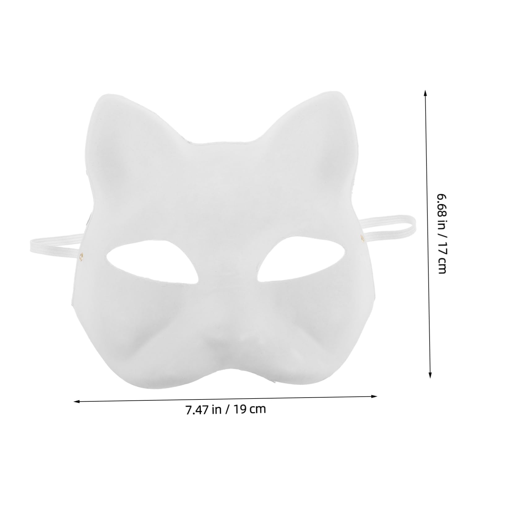 HEMOTON Kit Maschera Gatto - Maschere Vuote Da Dipingere Per Bambini E Adulti Fogli Di Feltro E Strisce Finte Costumi Di Halloween Maschere Di Carnevale