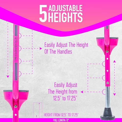 image for Flybar Maverick Walking Stilts for Kids Ages 5 +, Weights Up to 190 Lb
