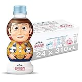 evian Natural Spring Kids Character Bottle 310 mL/10.48 Fl Oz (Pack of 24), Naturally Filtered Spring Water in Individually-Sized Bottles