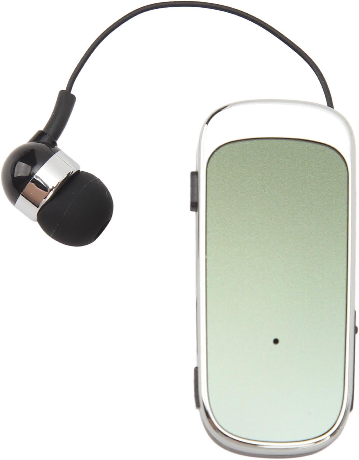 Sxhlseller Retractable Wireless Headphone Bluetooth 5.2 Clip On Earpiece with LED Battery Display, 20H Talk Time, Type-C Fast Charge for Driving Sports Outdoors (Gradient Green)