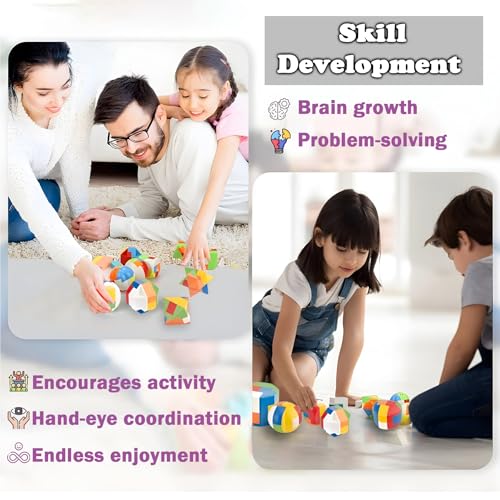 Image of WISHKEY 9-Piece Kids Puzzle Set, Geometrical Shapes Puzzle Blocks for Kid, Learning Toy for School Kid, Educational Gift for Kid's- Enhance Focus and Memory, 8+ Years (Set of 9, Multicolor)