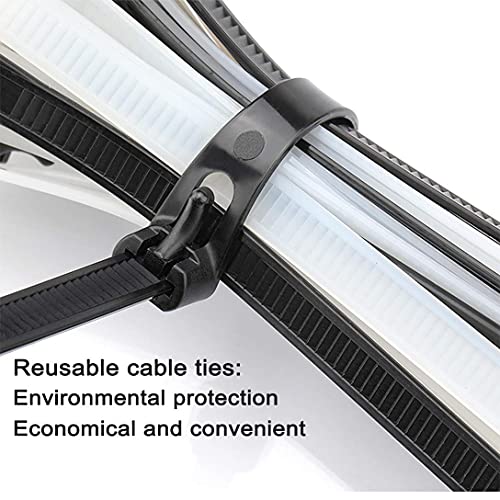 Releasable Reusable Zip Ties 12 Inch Heavy Duty Zip Tie Thick Black Cable Ties Reusable 100 Pack 50Lb Tensile Strength Nylon Cable Wire Ties For Multi-Purpose Use Indoor And Outdoor Plastic Tie Wire #TOP4