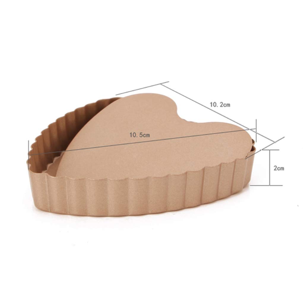 JJJ GCX- Cake Mold 4 Pollici dal Vivo Inferiore della Torta della Muffa Antiaderente a Forma di Cuore Teglia Torta Piastra Torta di Frutta Saluto Padroni di casa Muffa di Cottura conveniente