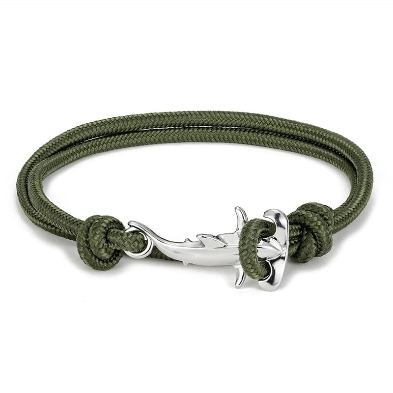 DATOA Hammerhead Sharks Bracelet Minimalist Nautical Parachute Cord Bracelet for Women Unisex3