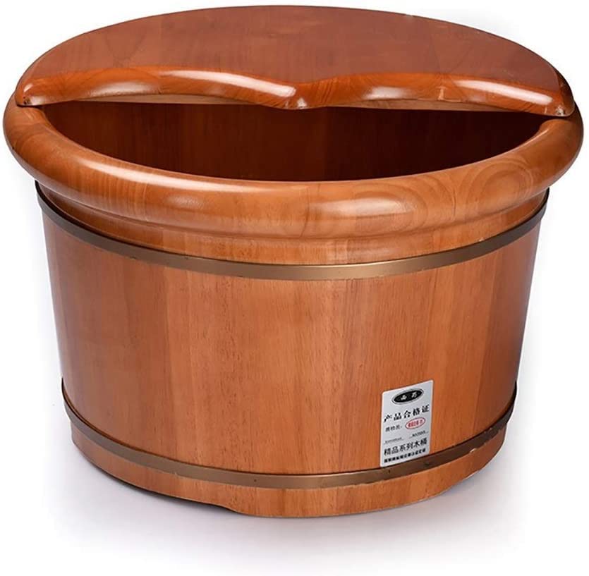 Spa de pies de madera maciza con tapa