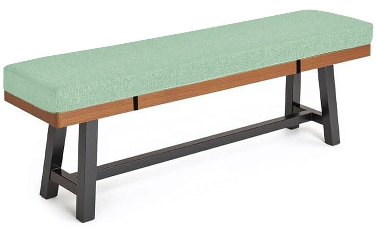 Outdoor Bench Cushion 140cm/100cm/120cm/150cm/220 x 40cm for Indoor Garden Furniture, Non Slip Pad Patio Kitchen Sofa Bench Cushions for Dinning Bench Swing Window Seat Pad(Light Green,100x25x3cm)