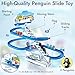 ARSUK Playful Penguin Race Game, Roller Coaster Musical Toy Track Playset with Music & LED Flashing Lights On/Off Button for Toddlers and Kids Gift