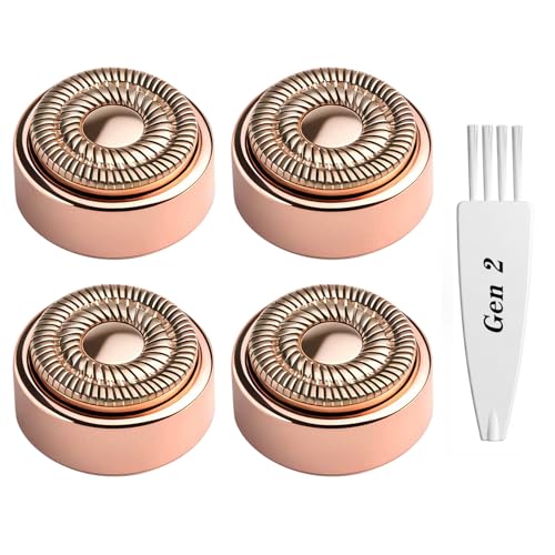 4 Pack Replacement Heads Gen 2 Compatible with Flawless Facial Hair Remover, Replacement Blades Heads Compatible with Flawless Generation 2