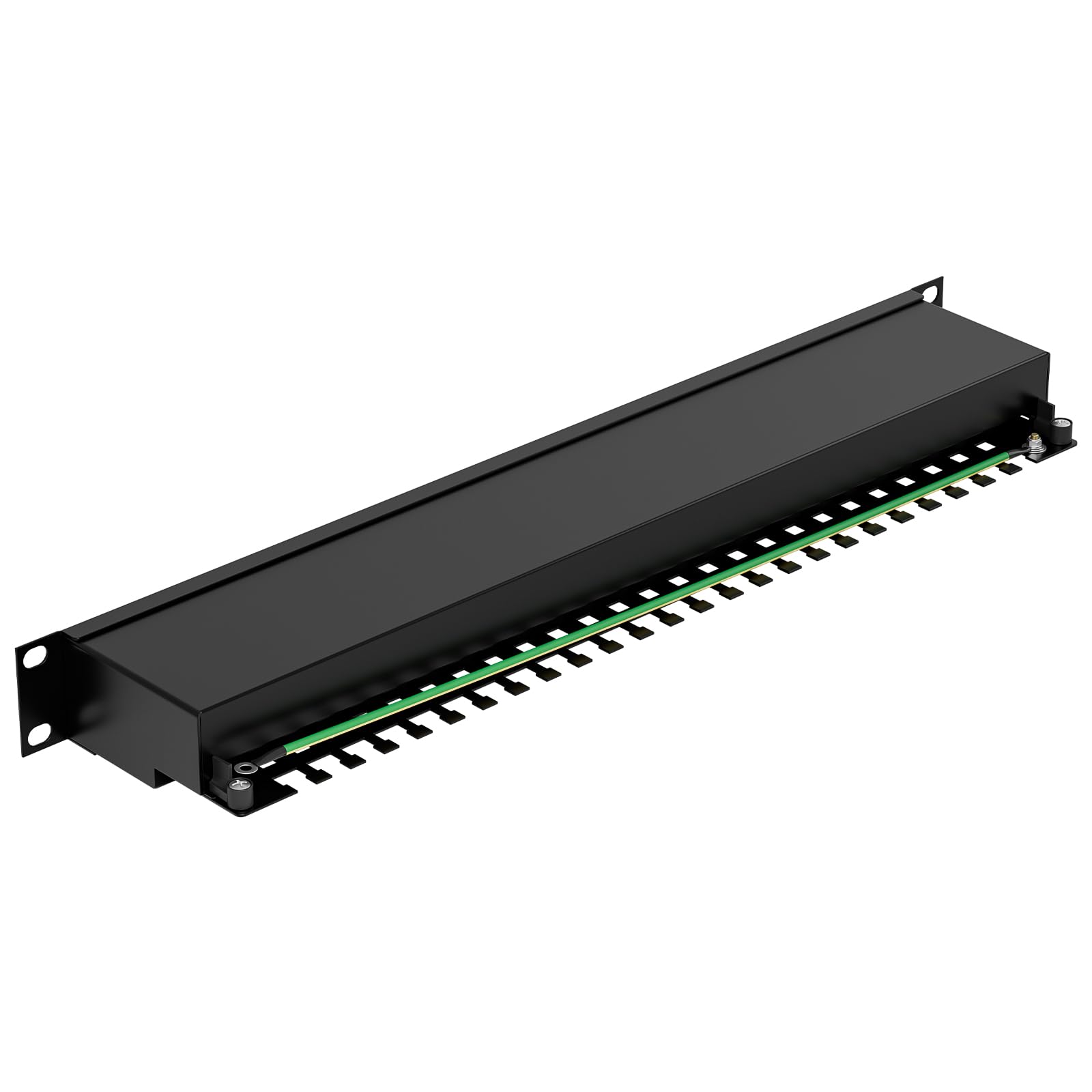 FGB Panel krosowy CAT 7, panel dystrybucyjny, 24 porty, montaż w szafie rack 19 cali, RJ45 ekranowany, ekranowany sieciowy panel krosowy do gigabitowego przełącznika sieciowego