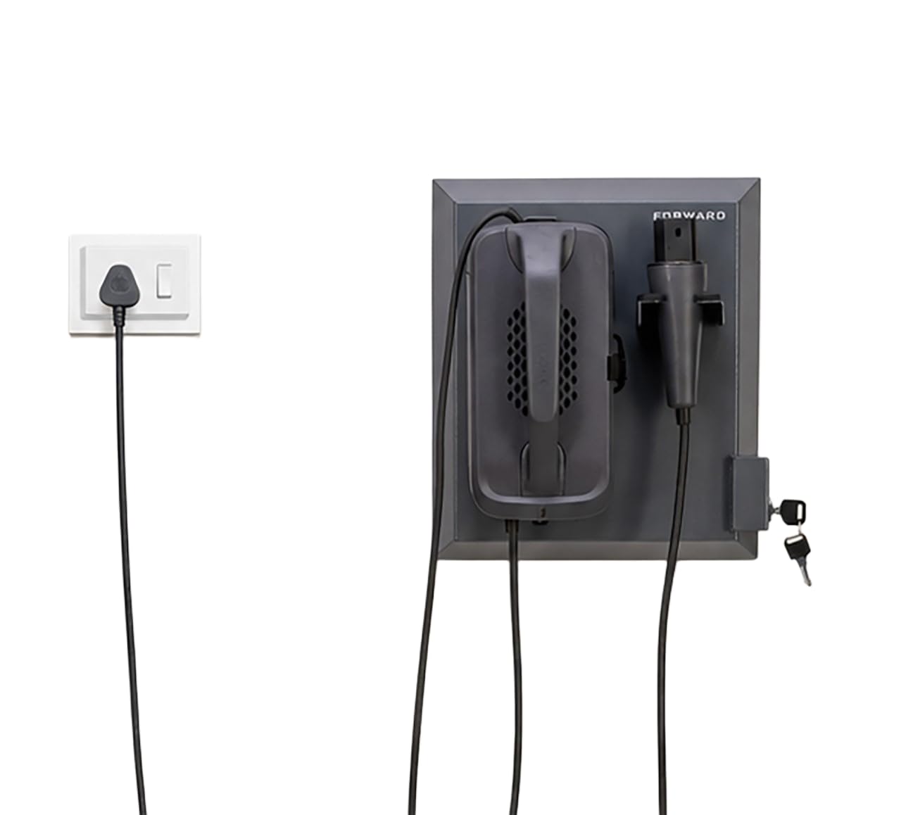 Forward, Ather Duo Charger Wall Mount with Anti-Theft Lock, Durable Metal Build, Cable Management, Compatible with 700w and 900w Charger for Ather 450 & Rizta (Standard)-picture-10
