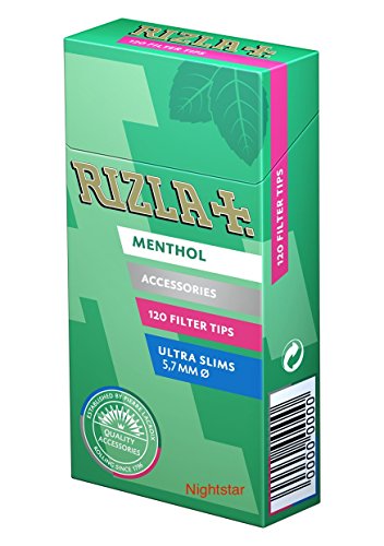 Weight Loss Rizla 004291 Menthol Extra Slim Tips - Full New Box -2400 Tips