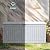 DWVO 320 Gallon Resin Outdoor Storage Box, XXL Double-Wall Waterproof Deck Box with Divider, Doubles as Table or Seating with 1000 lbs Capacity, Lockable (Grayish-White)