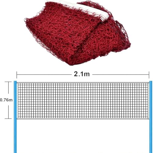Image of Nylon and Cotton Single Strip USE Badminton NET for Home Training (Multicolour)