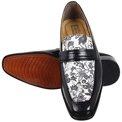 Image of LIBERTYZENO Mens Genuine Leather Tassel Loafer Slip On Dress Shoes
