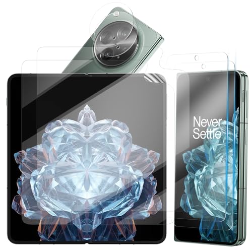 WILLONE 2+2+2 Pack for OnePlus Open Screen Protector (7.80 inches) with Camera Lens Protector Case Friendly Tempered Glass Film Fingerprint Unlock HD Clear