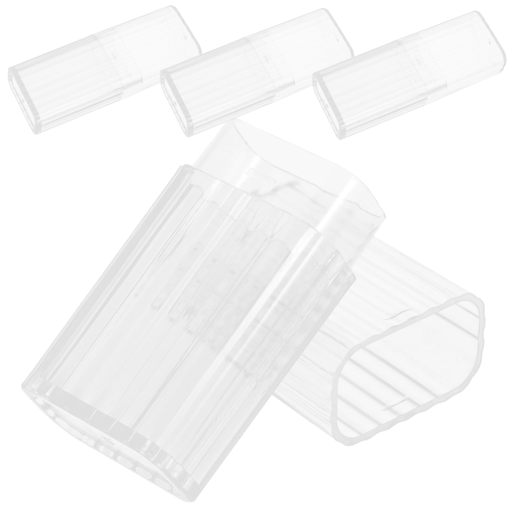 HOLIDYOYO 4pcs Transparent Storage Box for Cotton Swabs and Toothpicks Compact Organizer with Lid for Travel and Home Use Pocket Sized Toothpick Holder