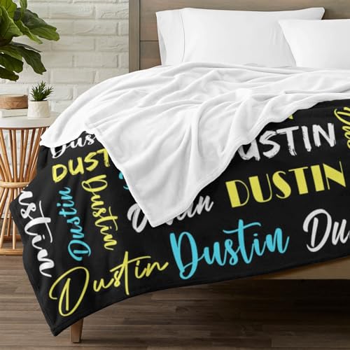 Personalized Blankets for Kids with Names Customized Blankets with Name for Adult Custom Blanket Gift for Birthday Christmas Valentines Day Gift