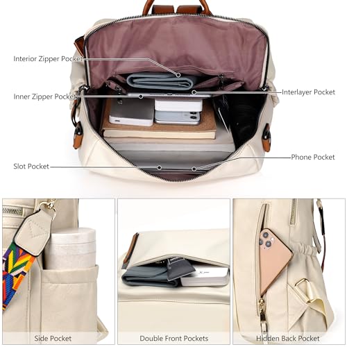 Image of Dora & Liz Womens Backpack Purse Leather Backpack Purse for Women Travel Fashion Backpack Designer Ladies Shoulder Bags