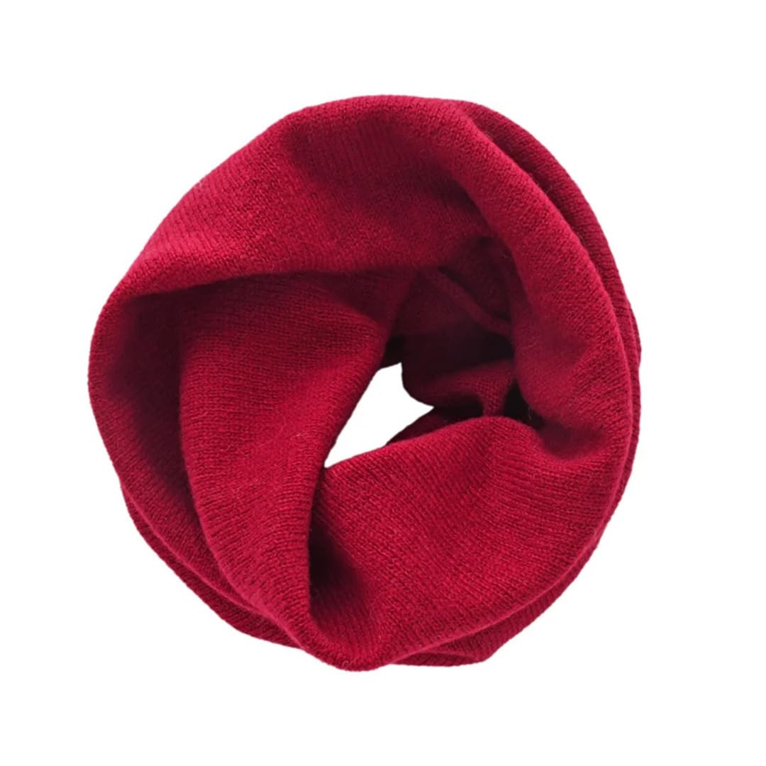 Lmtossey Sciarpa in cashmere da donna tinta unita invernale calda lavorata a maglia sciarpe sottili unisex uomo foulard lana collo sciarpe anello