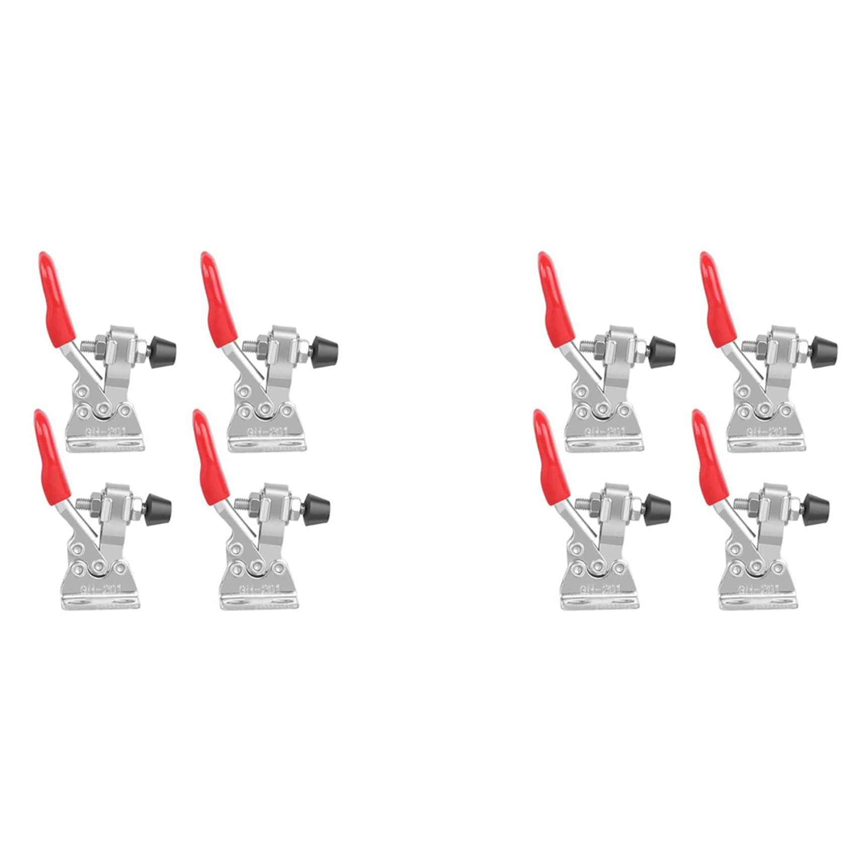 Jnchdghwa 8Pcs Quick Release Toggle Clamp GH-201 Antislip Horizontal 59Lbs Holding Capacity for Machine Operation, Woodworking