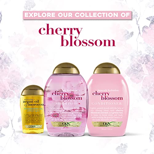 Image of OGX Heavenly Hydration Cherry Blossom Shampoo 13 Ounce (Pack of 6); Sulfate Free Surfactants Shampoo Volumize Shine and Moisturize With the Grace of a Cherry Blossom For Most Hair Types