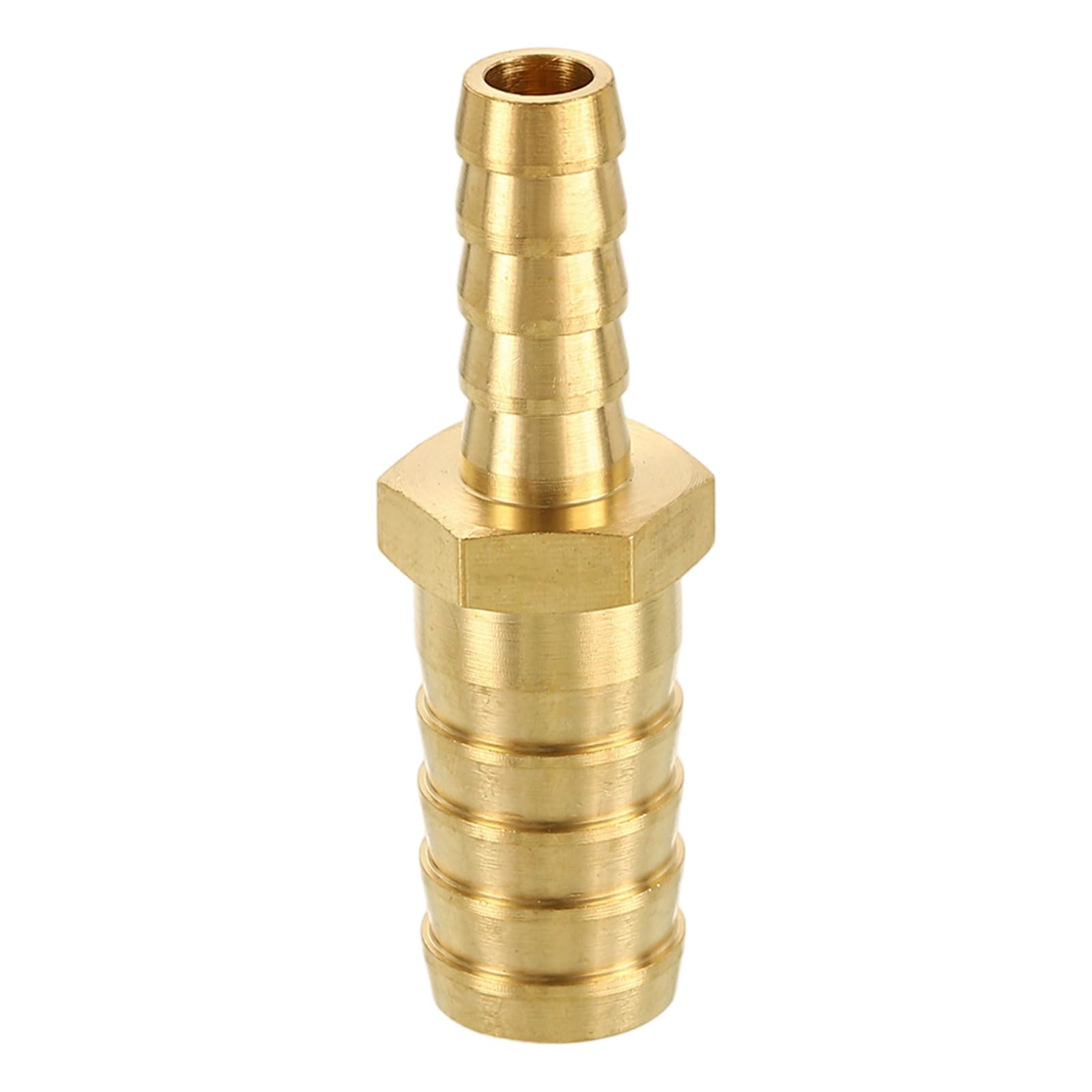 sourcing map 1pcs 1/2"(15mm) to 5/32"(3.9mm) Brass Hose Barb Fitting Metals Splicer Mender for 3D Printing, Air Compressor, CNC Machine, Dies