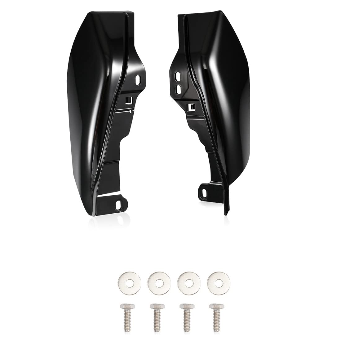 Giilayky Gloss Black Mid-Frame Air Heat Deflector for Touring Glide Street Road Glide FLTRX CVO 2017-2022