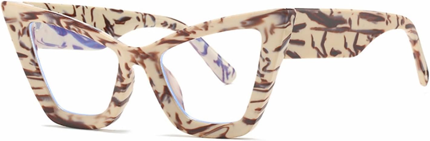 Fashion Colored Glasses Frame For Women New Clear Anti-blue Light Optical Eyeglasses Female Oversized TR90 Spectacle