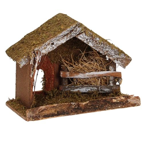 Christmas Nativity Wooden Crib 24x32 cm