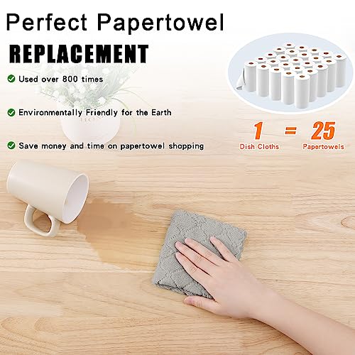 smiry Mricrofiber Cleaning Cloths, 24 Pack Extra Soft and Absorbent Kitchen Towels, 10" x 10" Lint-Free Streak-Free Reusable Cloths for Kitchen, Dish, Glasses, Household Cleaning, Mixed Color by smiry - Image 7