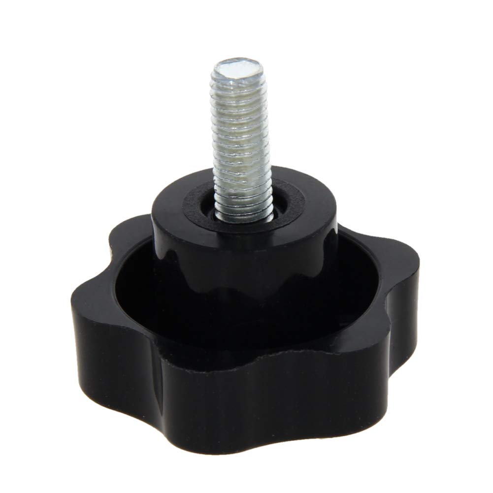 Pomo De Repuesto De Rosca M6 X 10 Mm, Color Negro, Tornillo De Apriete Manual, Perilla De Repuesto, 5 Unidades
