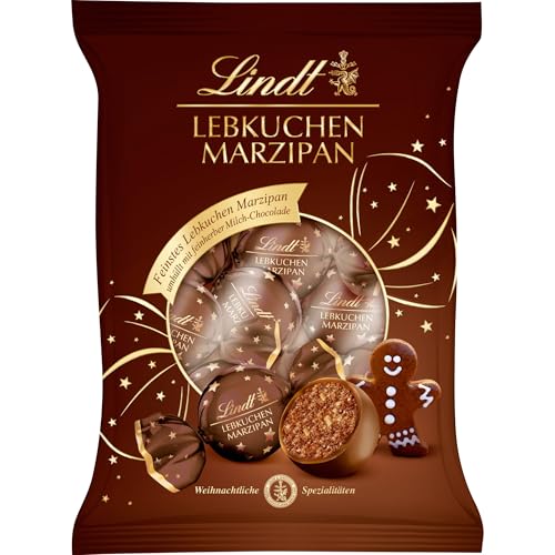 Weihnachtsdeko mit Kugeln 9 Lindt Schokolade | Lebkuchen Marzipan Kugeln Beutel | 100g | edle...
