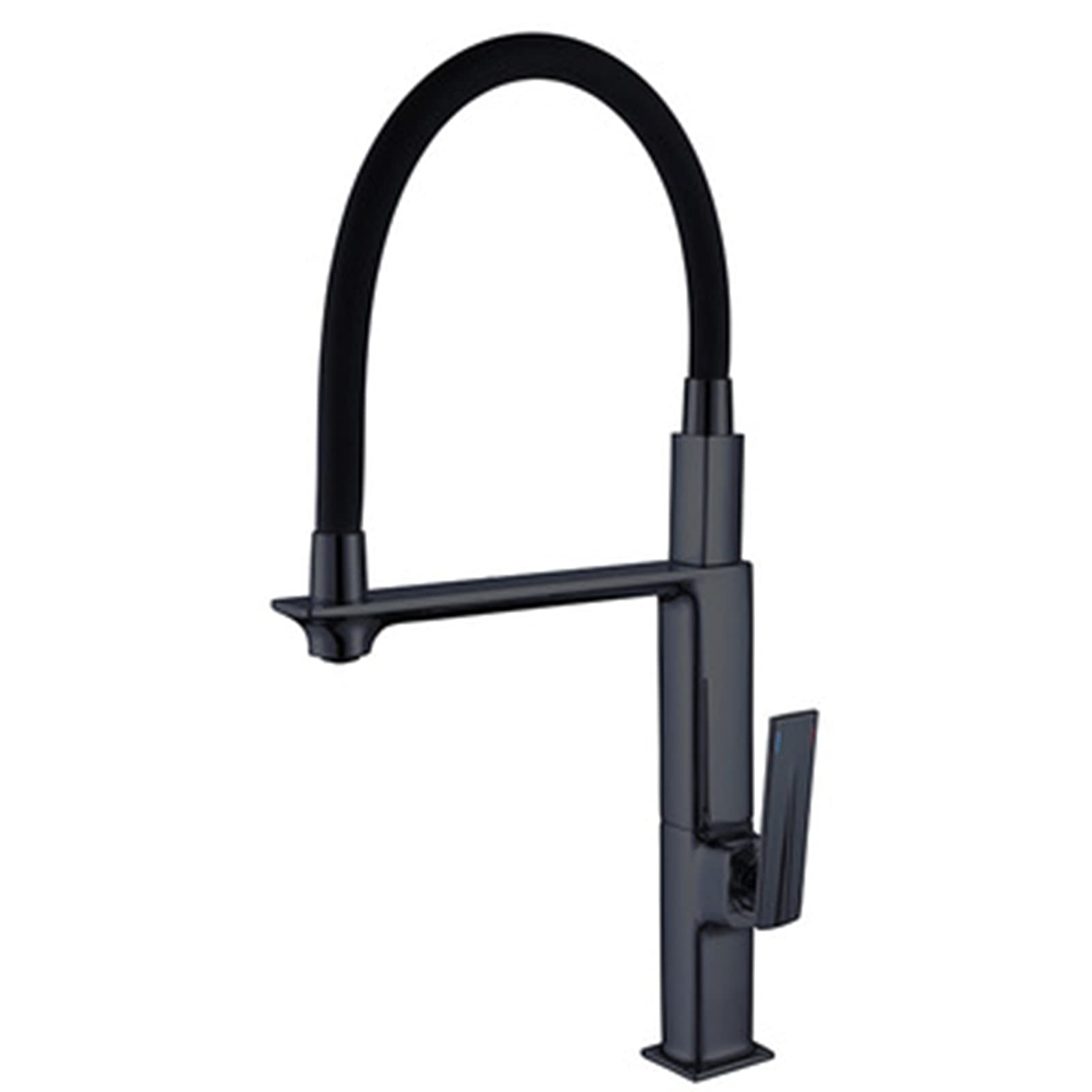 Lmysxaoz Nero Kitchen Sink Tap, Pull Out Taps Mixer With Spray Solid Brass 360° Swivel Faucet Cold & Hot Water Faucet,Silver(Nero)