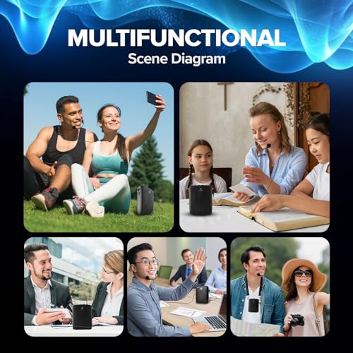 WinBridge WB003 Amplificador de voz portátil com microfone de fone de ouvido com fio, suporta Blueto