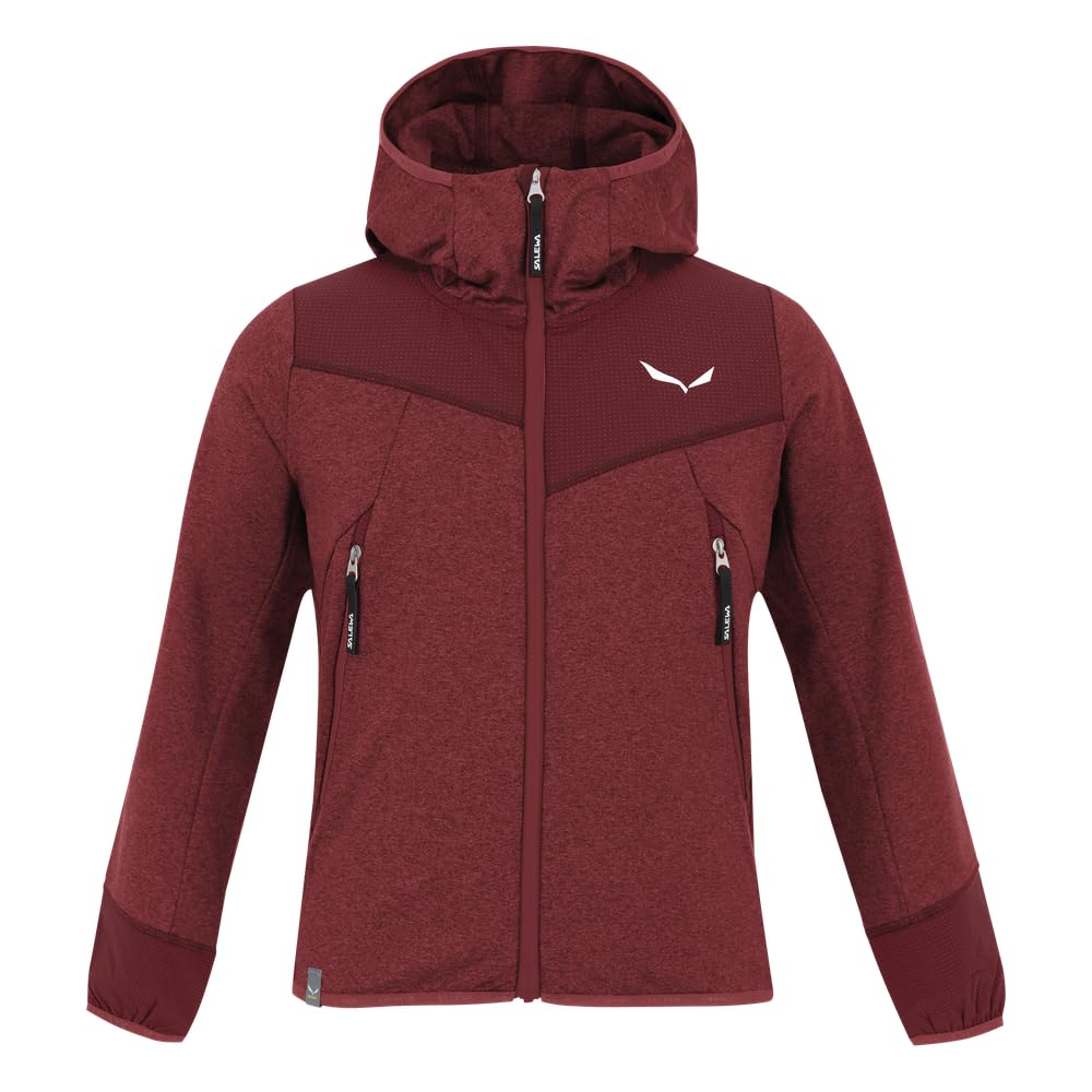 Salewa Agner Melange Polarlite Full Zip Fleecejacke mit Kapuze für Kinder