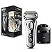 Braun Series 9 9296cc Wet&Dry - Afeitadora Eléctrica para hombre para Barba, Recortadora de Precisión Extraíble, Recargable Inalámbrica, Clean&Charge, Cromo