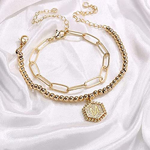 Plated Alphabetical Bracelet (M)