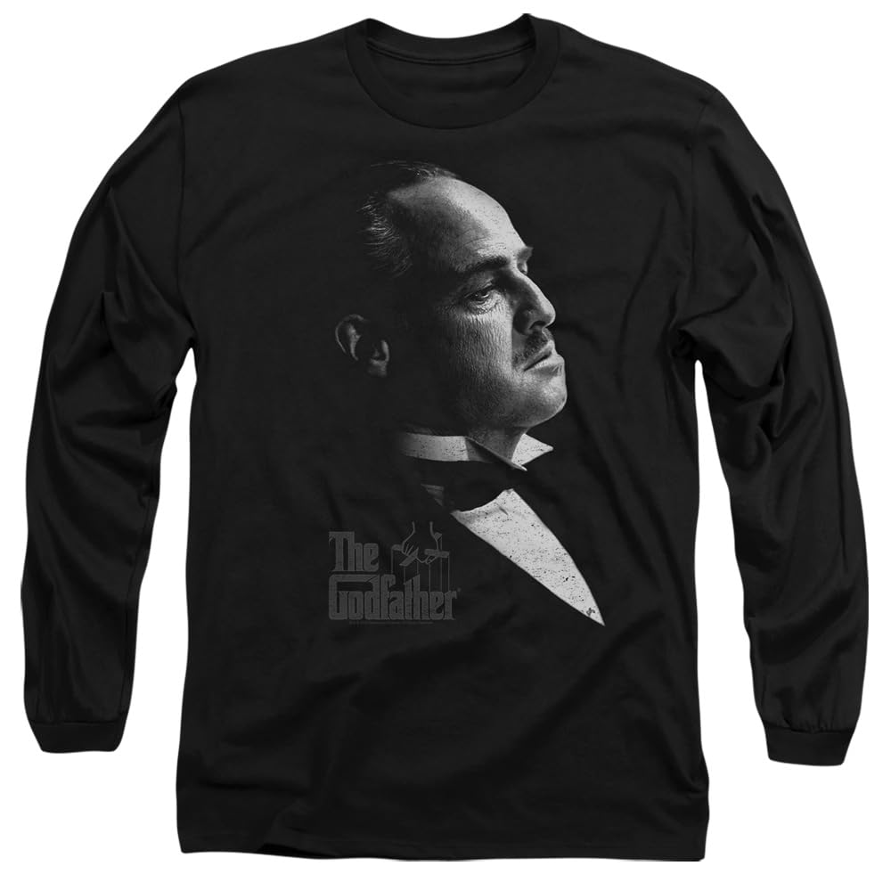 Godfather Graphic Vito Mens Long Sleeve T Shirt, Black, Small