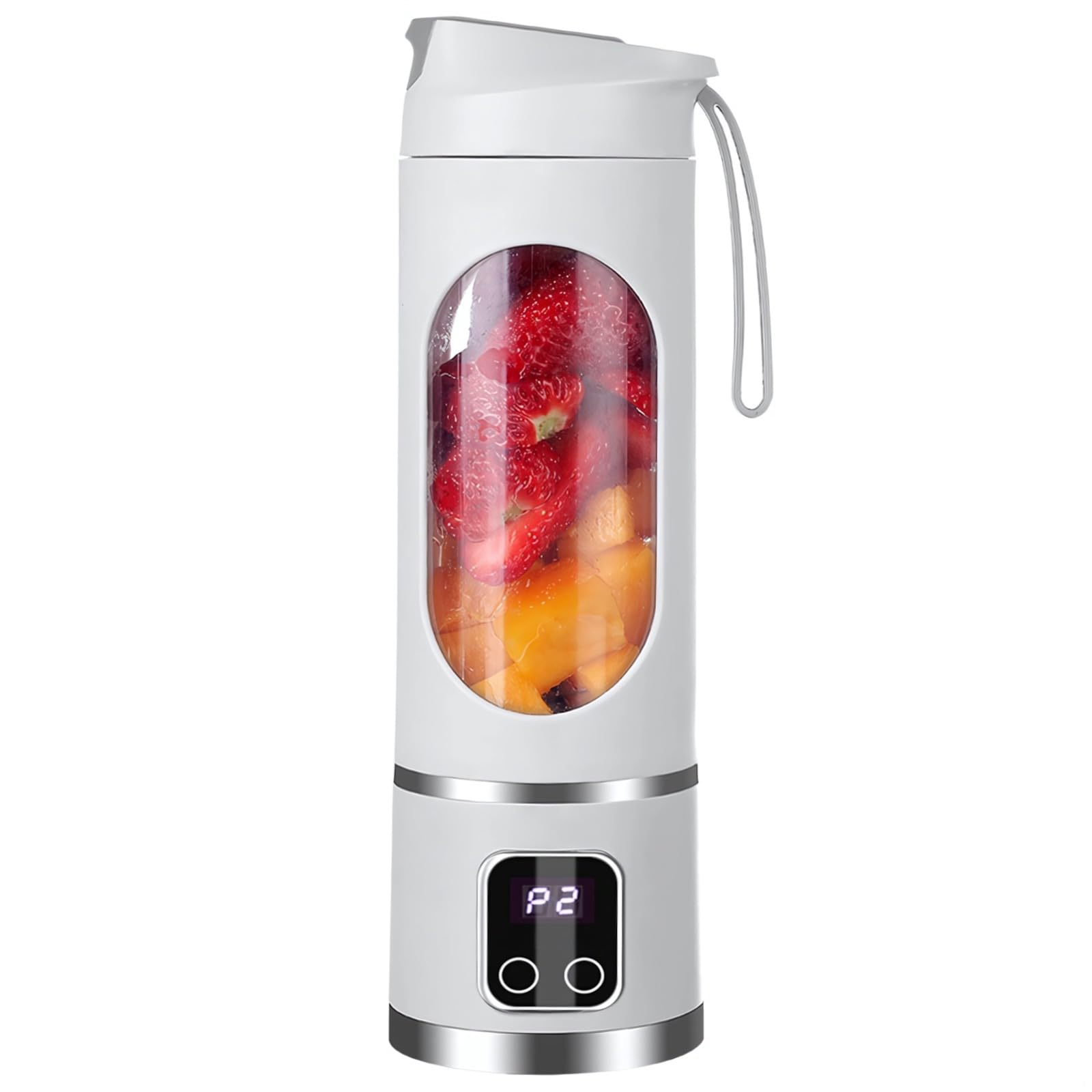 Mini blender, przenośny do użytku studenckiego, wielofunkcyjny kubek do sokowirówki, ładowanie USB, pojemność 450 ml, wbudowana bateria, wygodny silikonowy uchwyt, do domu i podróży