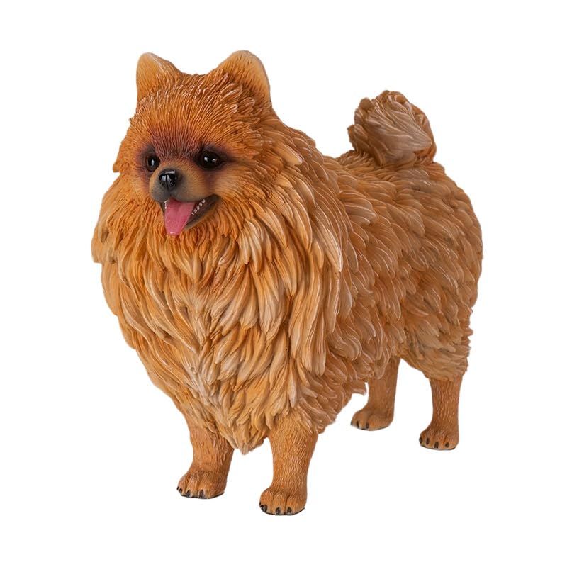 Pacific Giftware Statuetta a forma di cane Pomerania, decorazione per la casa, graziosa statua per soggiorno, regalo ideale per gli amanti della Pomerania, statuetta di animali da collezione e
